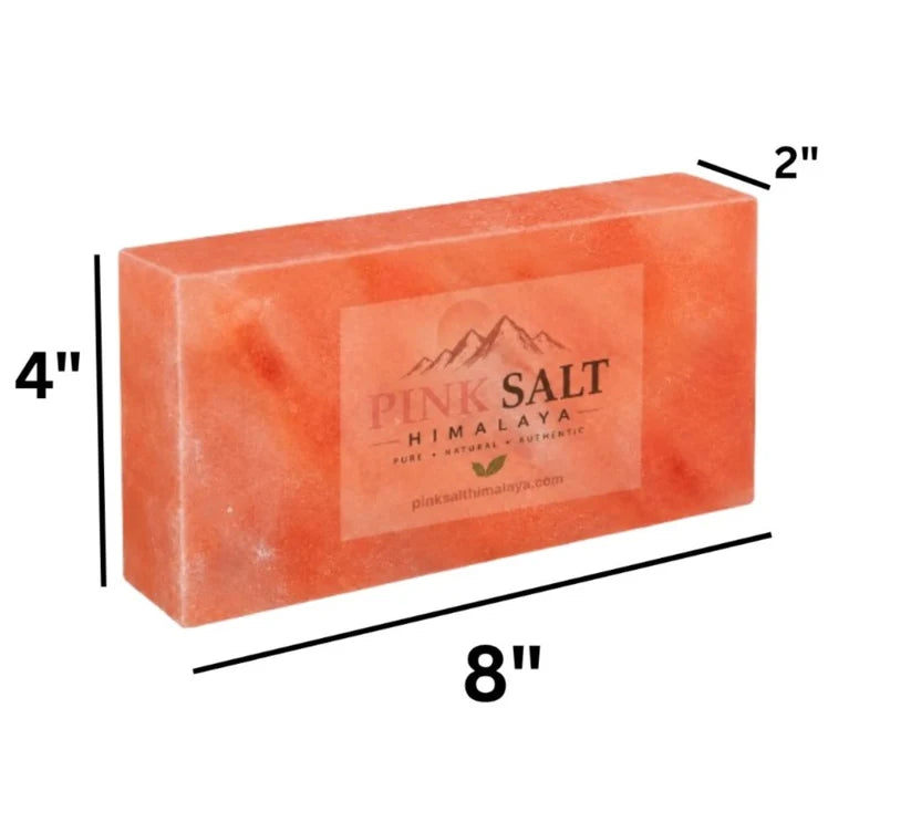 Himalayan Pink Salt Wall Brick – 8 × 4 × 2 in, Single