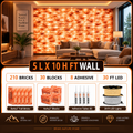 Backlit Himalayan Salt Wall Kit – 5 ft × 10 ft (50 sq ft)