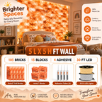 Backlit Himalayan Salt Wall Kit – 5 ft × 5 ft (25 sq ft)