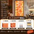 Backlit Himalayan Salt Wall Kit – 2 ft × 4 ft (8 sq ft)