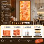 Backlit Himalayan Salt Wall Kit – 2 ft × 4 ft (8 sq ft)