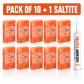 Himalayan Pink Salt Tiles – 8 × 4 × 1 in, Pack of 10 with 1 Adhesive