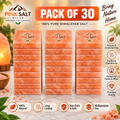 Himalayan Pink Salt Tiles – 8 × 4 × 1 in, Pack of 30 with 1 Adhesive
