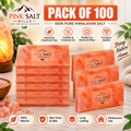 Himalayan Pink Salt Tiles – 8 × 4 × 1 in, Pack of 100 with 3 Adhesives