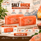 Himalayan Pink Salt Wall Bricks – 8 × 4 × 2 in, Pack of 2