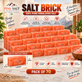 Himalayan Pink Salt Wall Bricks – 8 × 4 × 2 in, Pack of 70