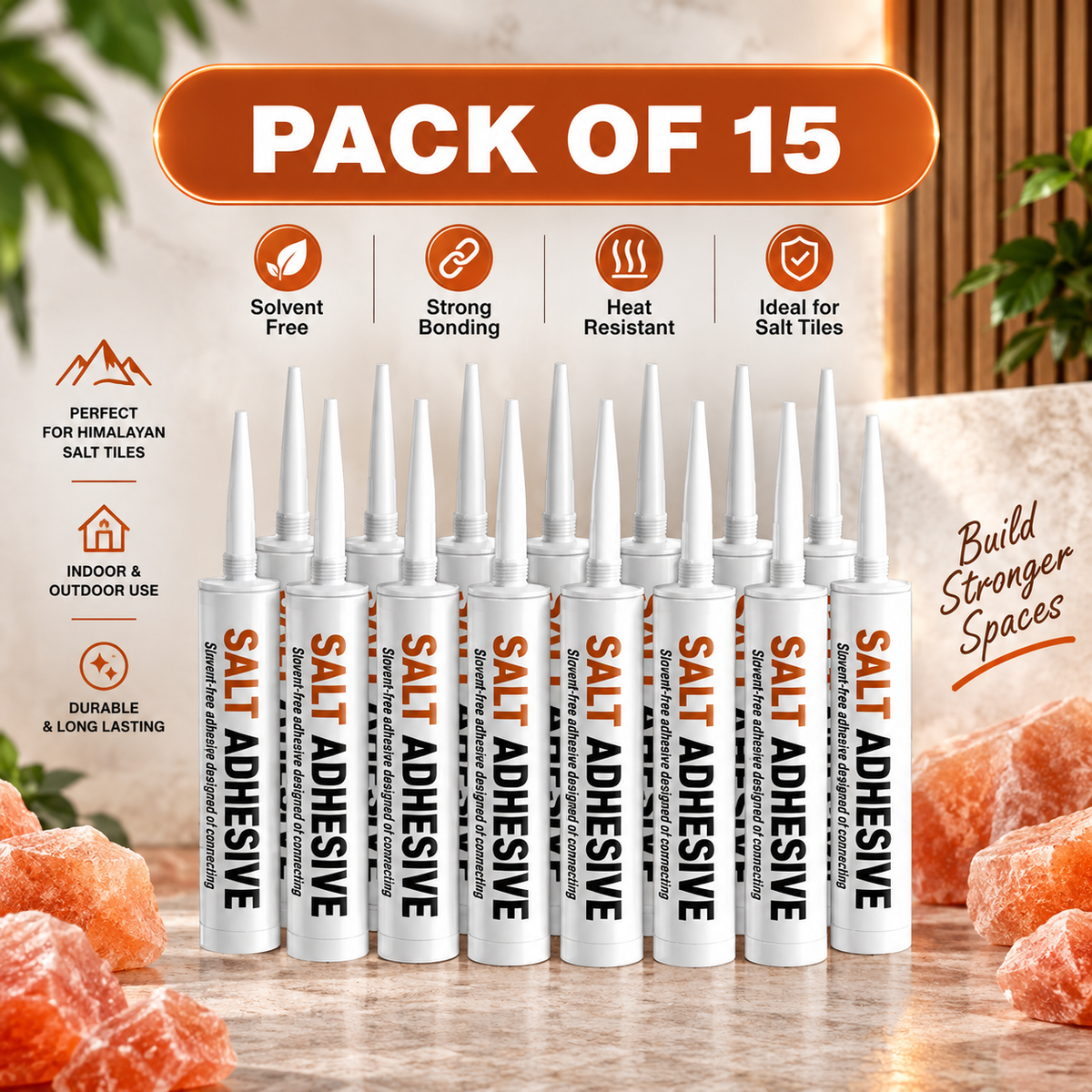Saltite Clear Adhesive for Salt Bricks & Tiles – 15 Tubes