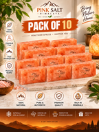 Himalayan Pink Salt Wall Bricks – 8 × 4 × 2 in, Pack of 10 with 1 Adhesive