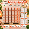 Himalayan Pink Salt Tiles – 8 × 4 × 1 in, Pack of 500 with 17 Adhesives