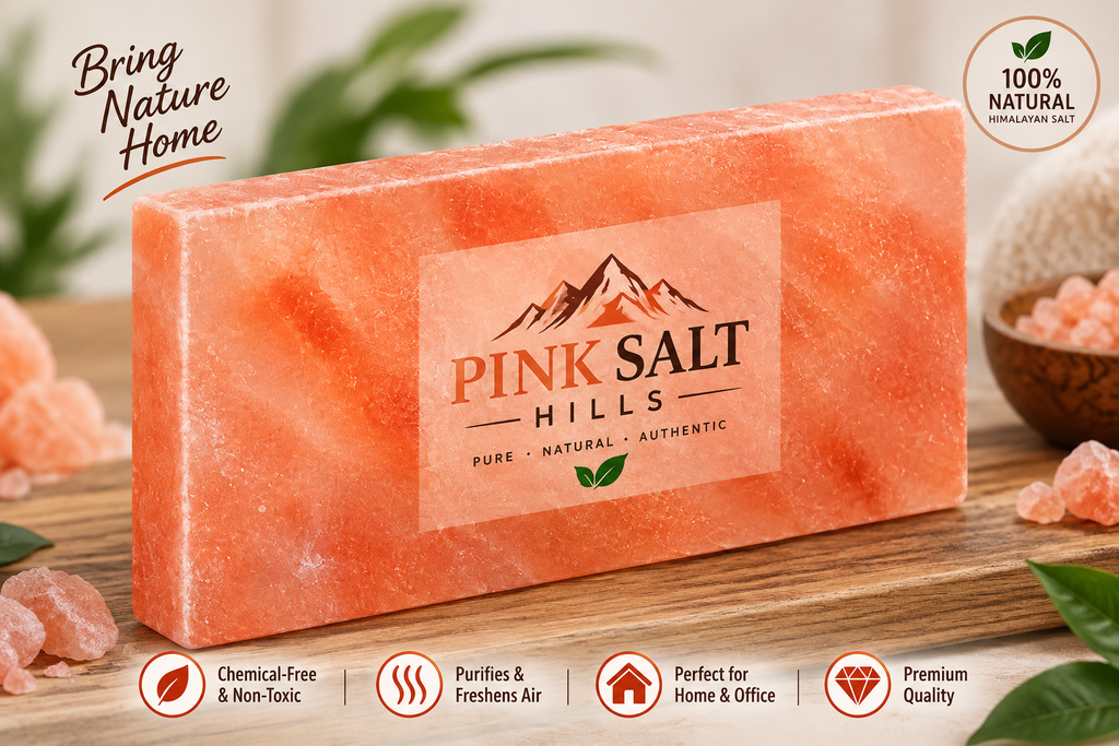 Himalayan Pink Salt Tiles – 8 × 4 × 1 in