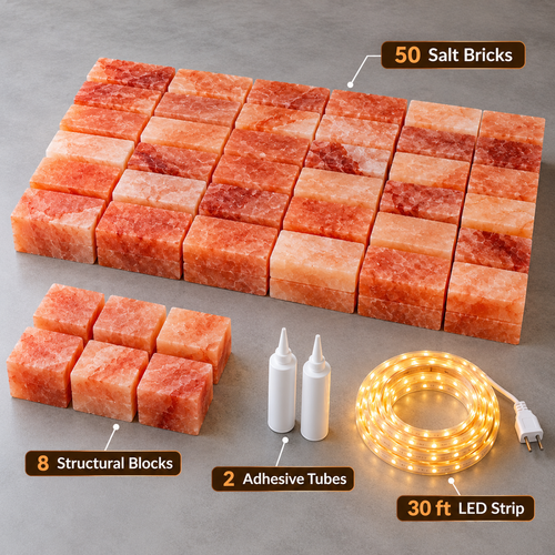Backlit Himalayan Salt Wall Kit – 4 ft × 3 ft (12 sq ft)