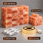 Backlit Himalayan Salt Wall Kit – 3 ft × 5 ft (15 sq ft)