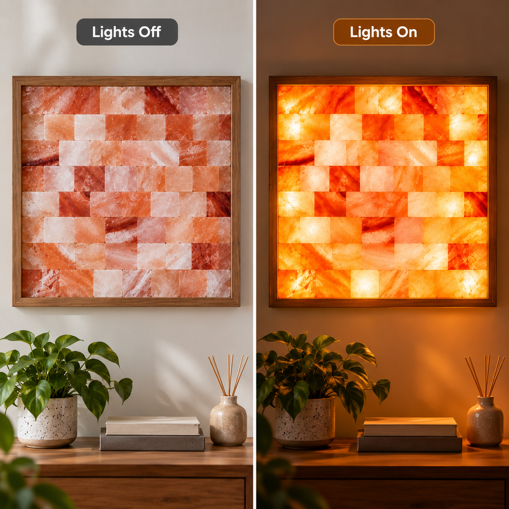 Backlit Himalayan Salt Wall Kit – 2 ft × 2 ft (4 sq ft)