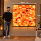 Backlit Himalayan Salt Wall Kit – 4 ft × 4 ft (16 sq ft)