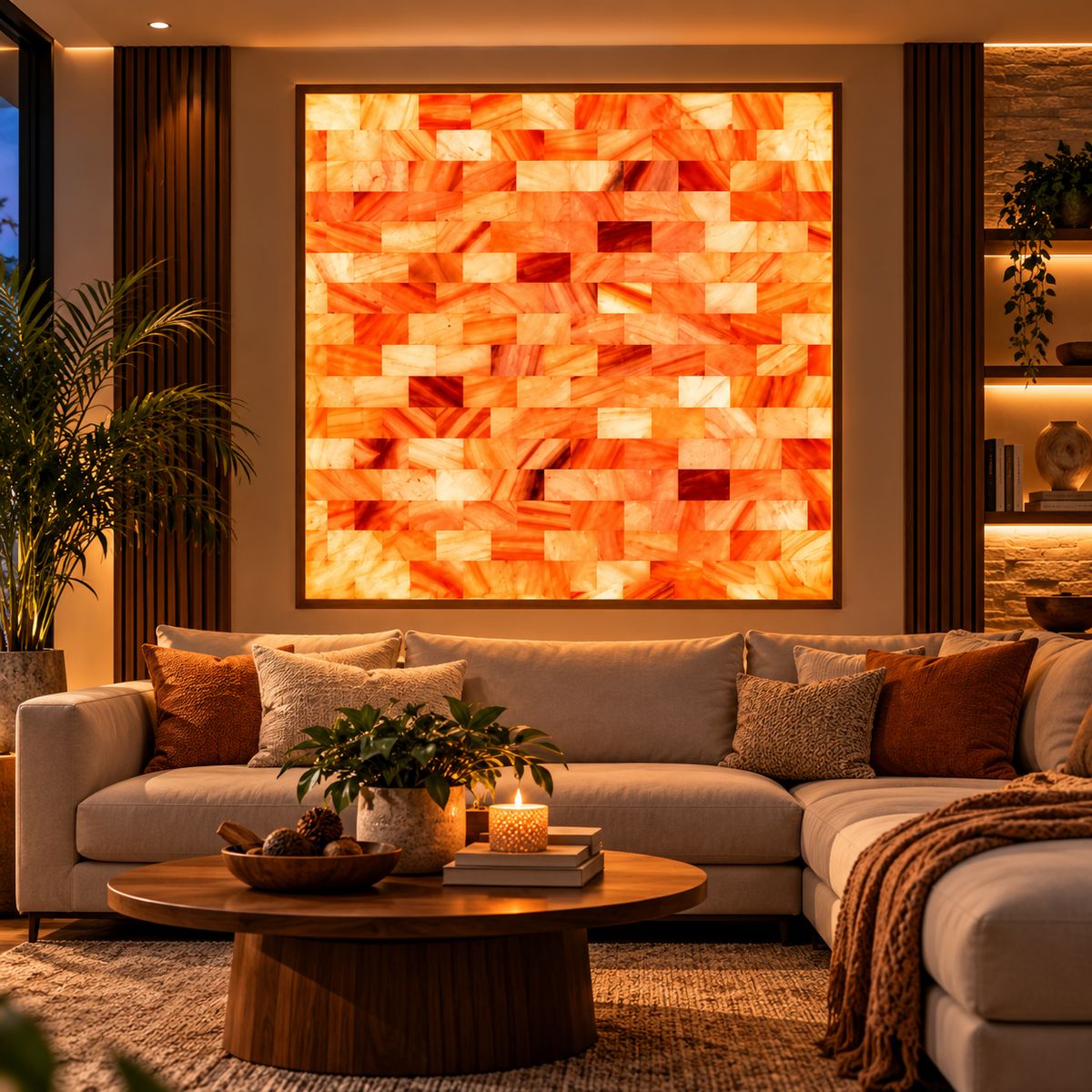 Backlit Himalayan Salt Wall Kit – 4 ft × 4 ft (16 sq ft)